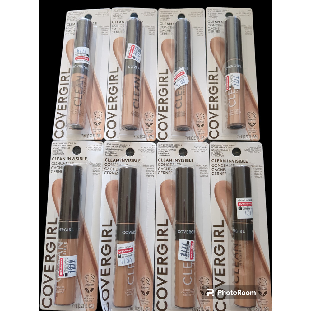 8 #110 CoverGirl classic ivory clean invisible concealer #120
